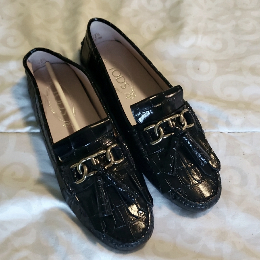 TODS black loafers size 38.5